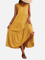 Women’s V-Neck Tiered Maxi Dress – Effortless Summer Elegance