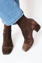 Women’s Heeled Ankle Boots – Suede Style