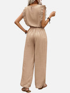 Women’s Two Piece Outfit Set – Relaxed Top & Wide Leg Trousers