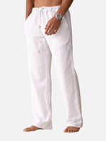 Men’s Linen Look Trousers – Relaxed Summer Fit