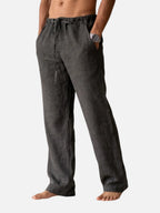 Men’s Linen Look Trousers – Relaxed Summer Fit