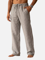 Men’s Linen Look Trousers – Relaxed Summer Fit