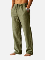 Men’s Linen Look Trousers – Relaxed Summer Fit