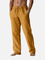Men’s Linen Look Trousers – Relaxed Summer Fit