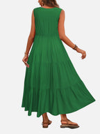 Women’s V-Neck Tiered Maxi Dress – Effortless Summer Elegance