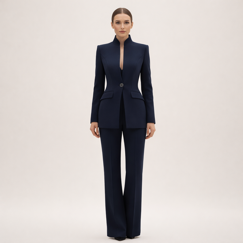 Women’s Tailored Blazer & Trouser Suit Set – Elegant Formal Co-Ord