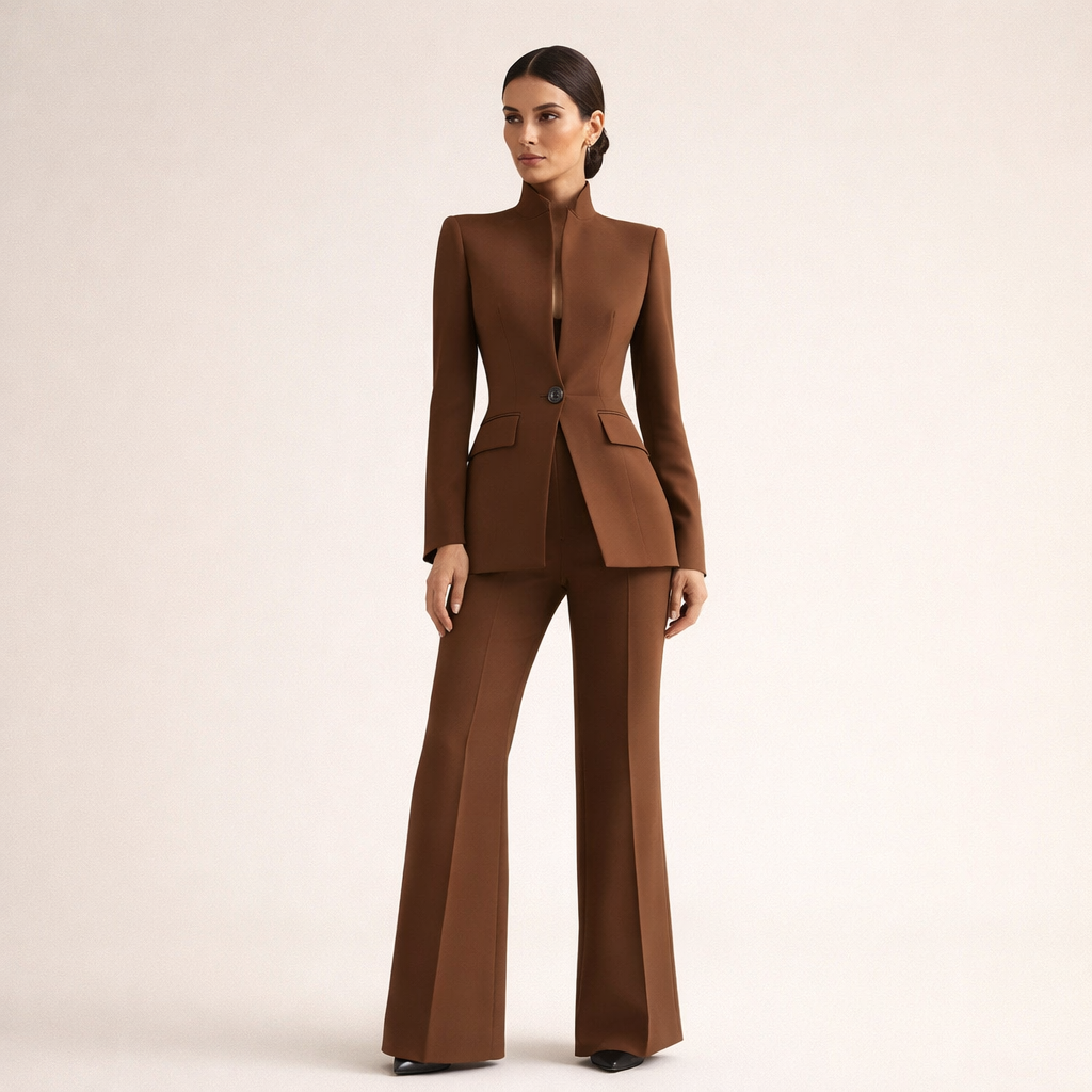 Women’s Tailored Blazer & Trouser Suit Set – Elegant Formal Co-Ord