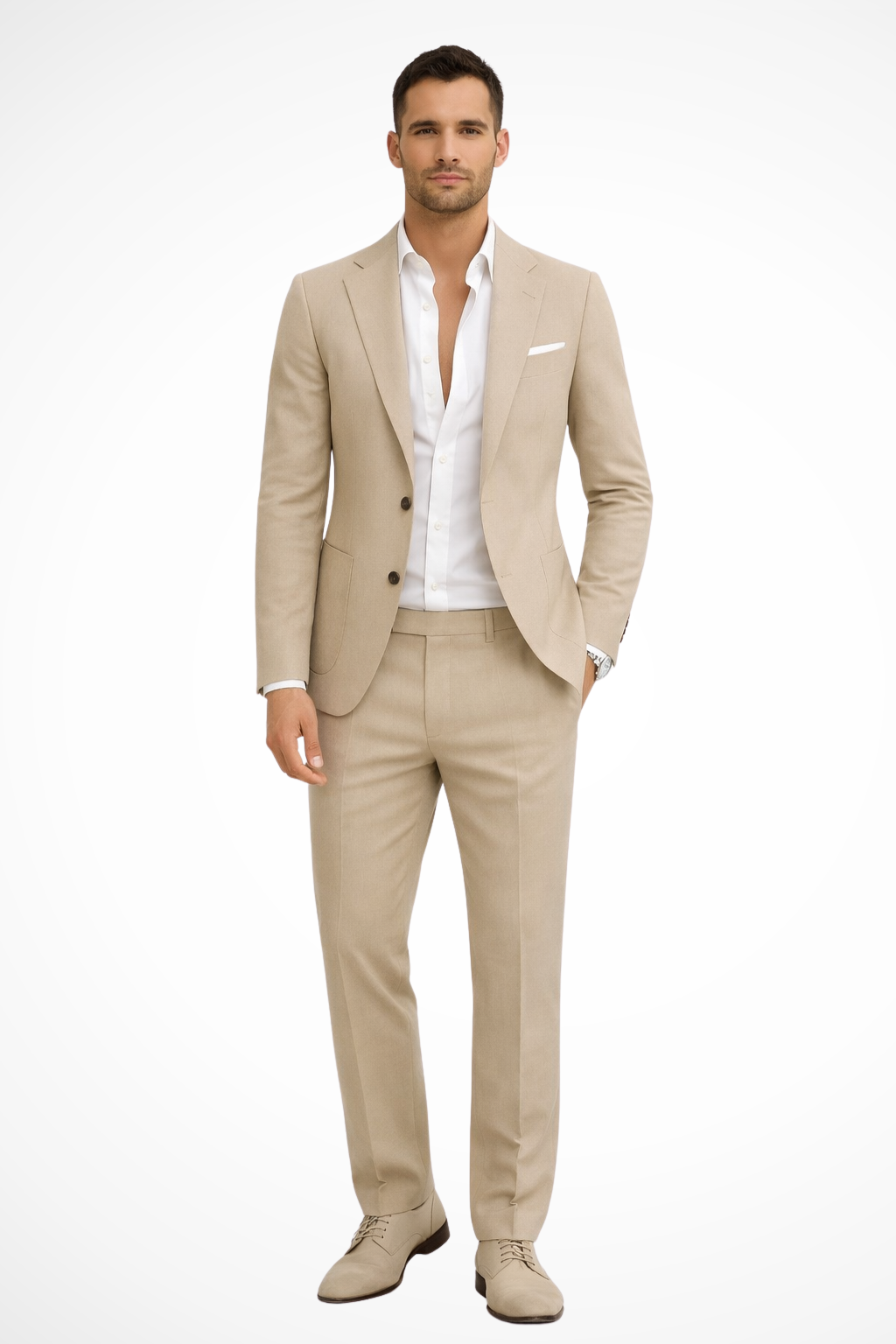 Men’s Tailored Two-Piece Suit – Slim Fit Formal Set