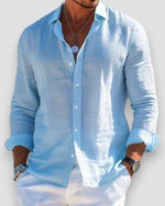 Men’s Linen Look Shirt – Lightweight Breathable Summer Style