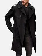 Men’s Tailored Trench Coat – Classic Double-Breasted Style