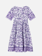 Women’s Floral V-Neck Midi Dress – Relaxed Summer Elegance