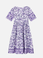 Women’s Floral V-Neck Midi Dress – Relaxed Summer Elegance