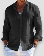 Men’s Linen Look Shirt – Lightweight Breathable Summer Style