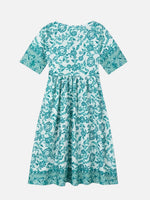 Women’s Floral V-Neck Midi Dress – Relaxed Summer Elegance