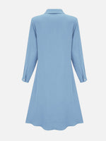 Women’s Button Front Midi Shirt Dress – Relaxed Fit