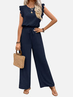 Women’s Two Piece Outfit Set – Relaxed Top & Wide Leg Trousers