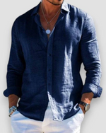 Men’s Linen Look Shirt – Lightweight Breathable Summer Style
