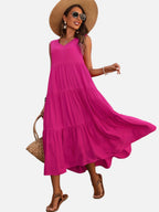 Women’s V-Neck Tiered Maxi Dress – Effortless Summer Elegance