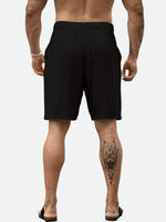Men’s Casual Drawstring Shorts – Lightweight Linen Look