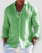Men’s Linen Look Shirt – Lightweight Breathable Summer Style