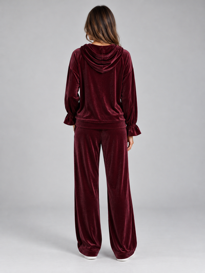 Women’s Velvet Hooded Co-Ord Set
