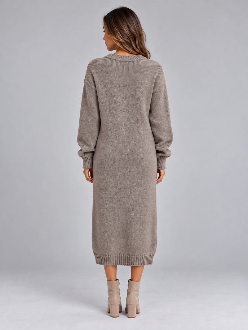 Women’s Knitted Jumper Midi Dress