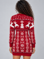 Women’s Christmas Knitted Jumper Mini Dress