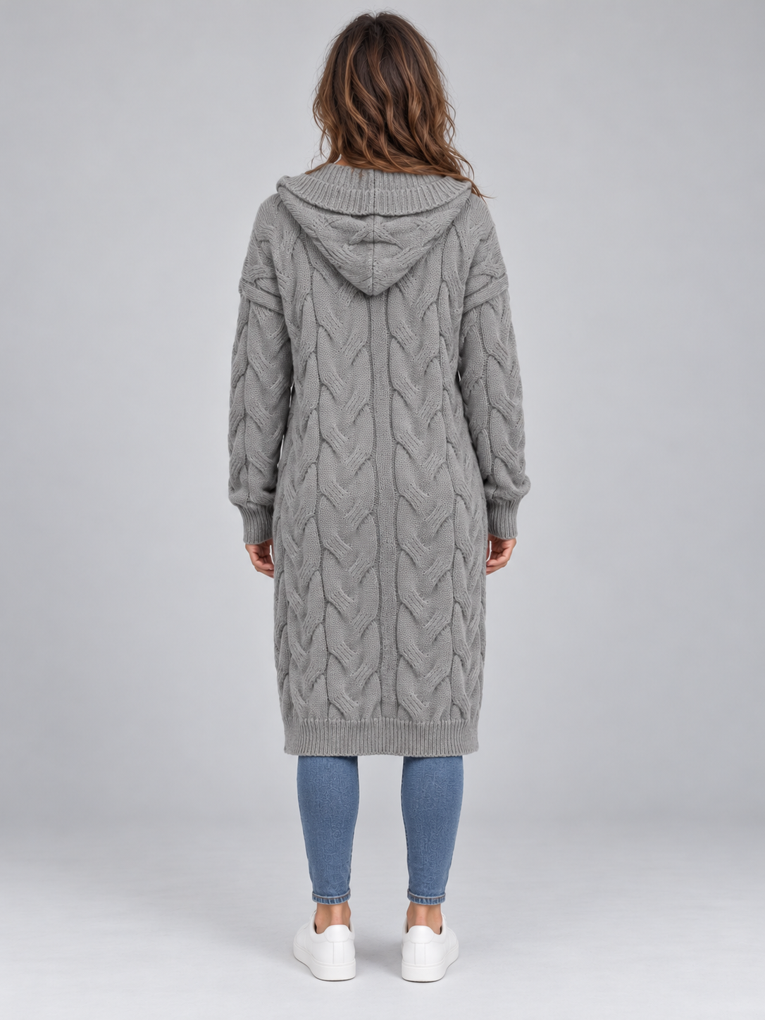 Women’s Long Cable Knit Cardigan