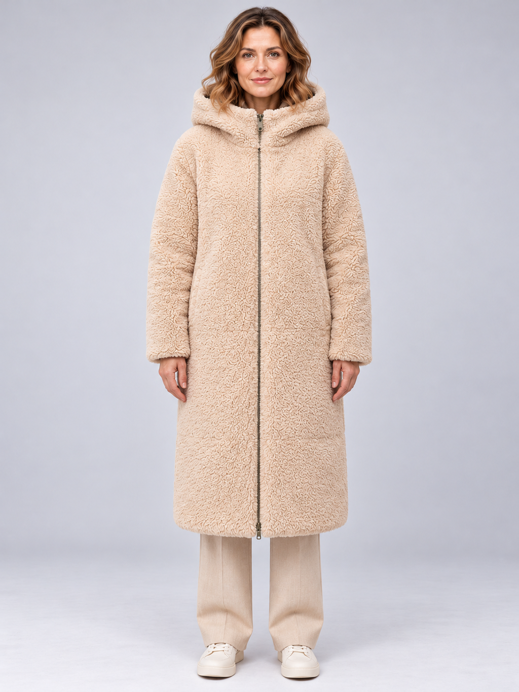 Women’s Reversible Long Hooded Puffer Coat