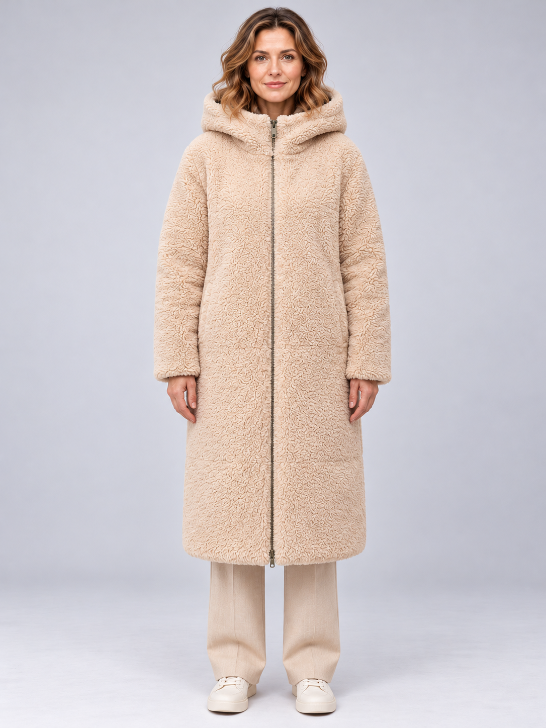 Women’s Reversible Long Hooded Puffer Coat