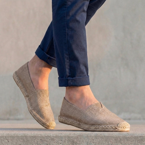 Men's Orthopedic Slip-On Espadrilles – Jute Sole Cushioned Footbed Non-Slip