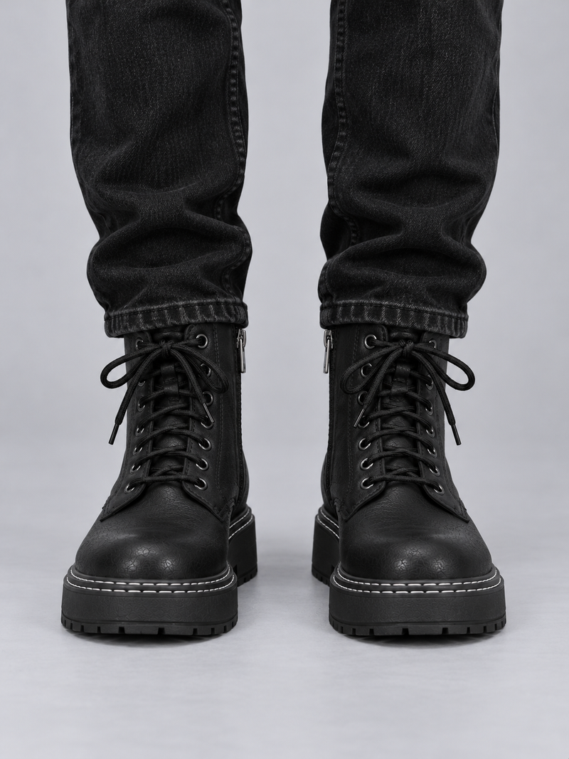 Men’s Chunky Lace Up Ankle Boots