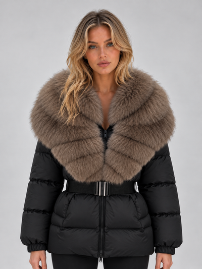 Women’s Hooded Faux Fur Puffer Jacket