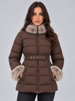 Women’s Faux Fur Trim Puffer Jacket