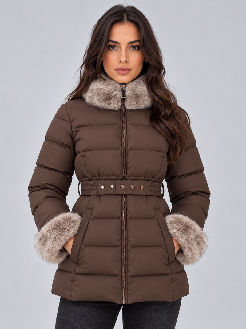 Women’s Faux Fur Trim Puffer Jacket