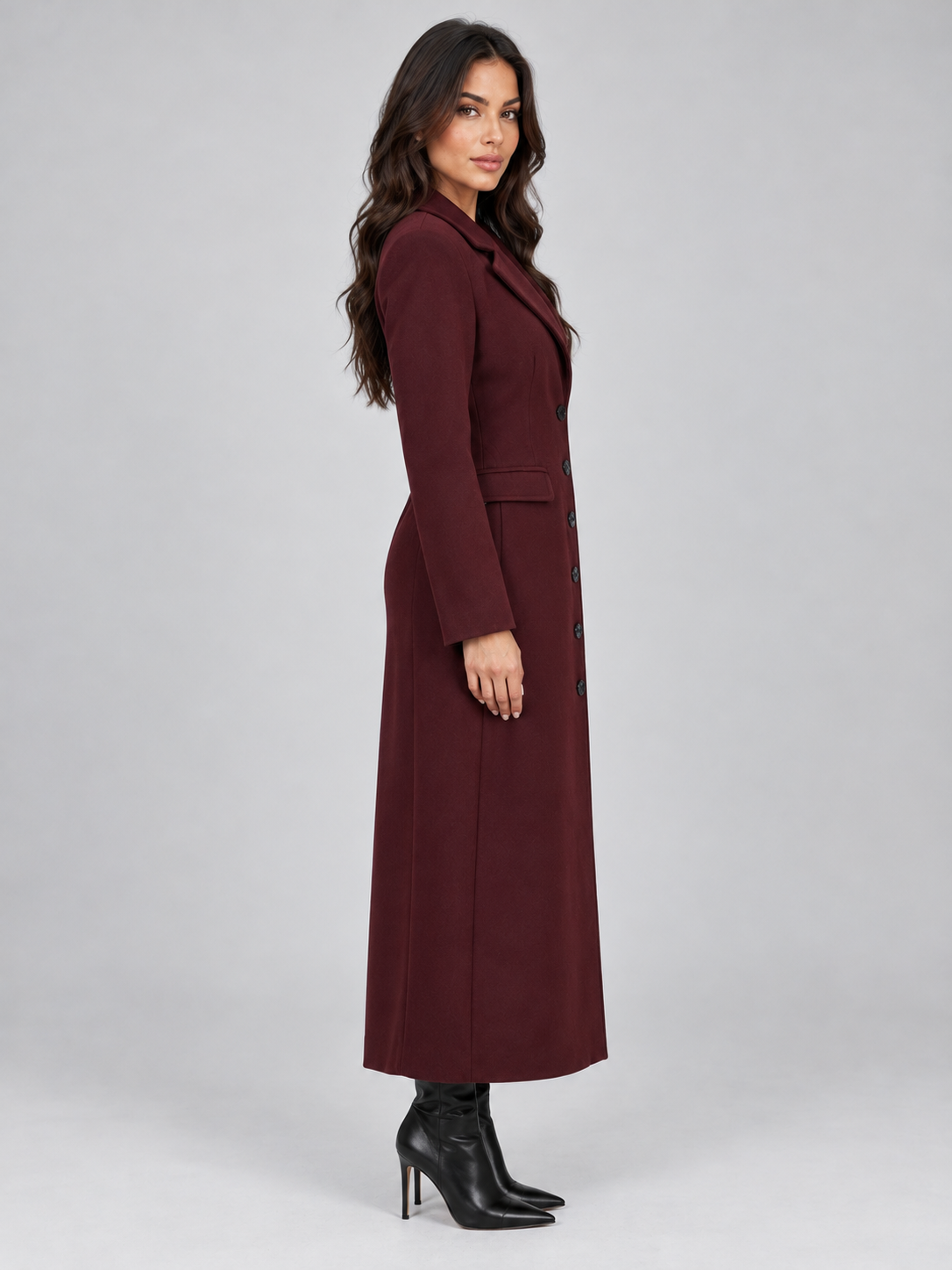 Women’s Belted Long Tailored Coat