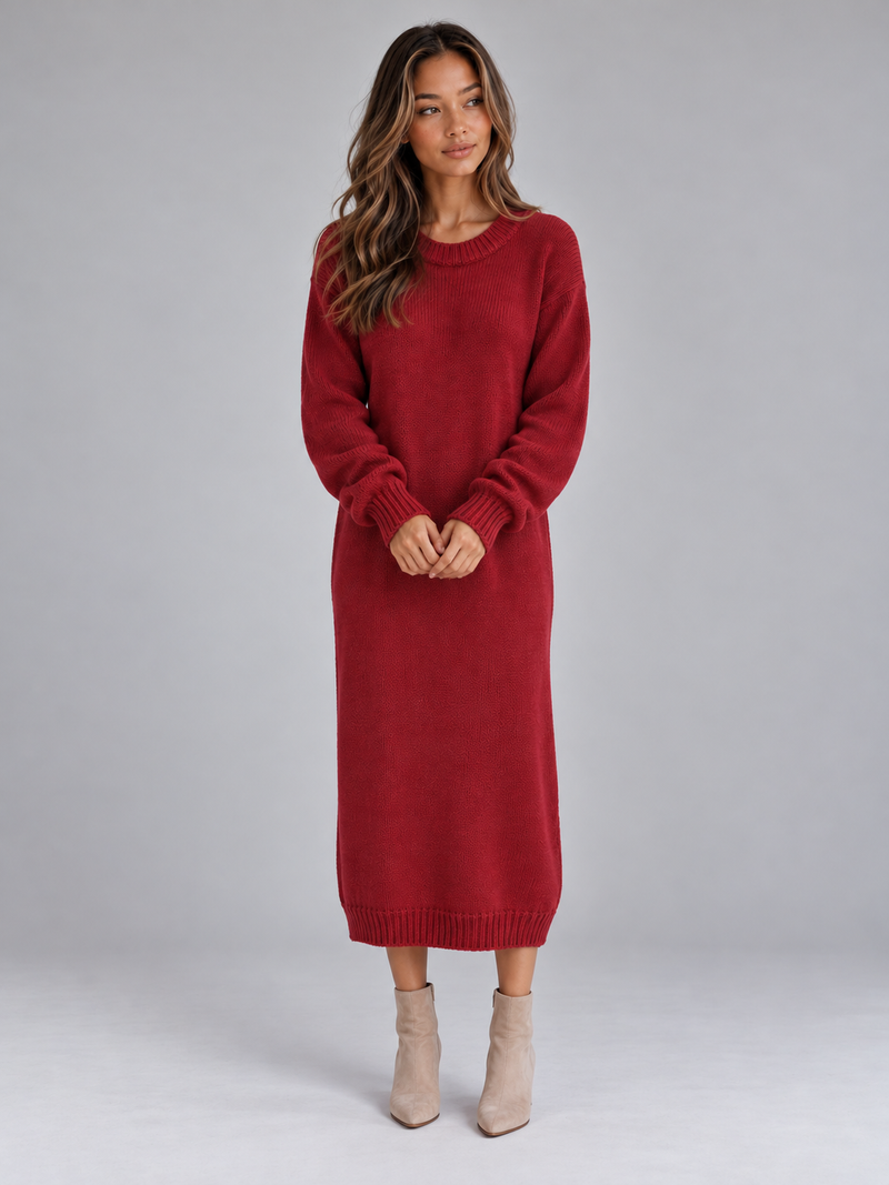 Women’s Knitted Jumper Midi Dress