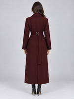 Women’s Belted Long Tailored Coat