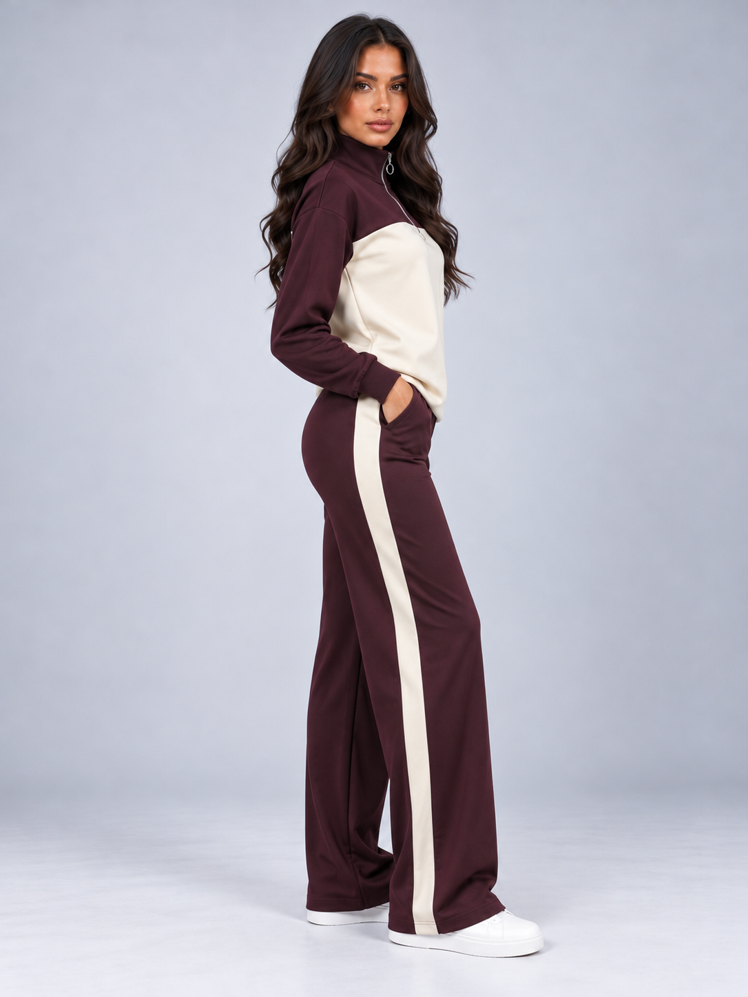 Women’s Half Zip Tracksuit Set