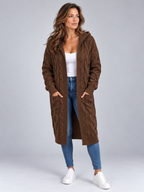 Women’s Long Cable Knit Cardigan