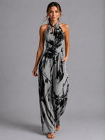 Women’s Printed Wide-Leg Jumpsuit – Relaxed Summer Fit