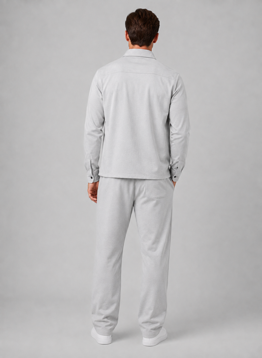 Men’s Two-Piece Overshirt & Trousers Set – Relaxed Smart Casual Co-Ord