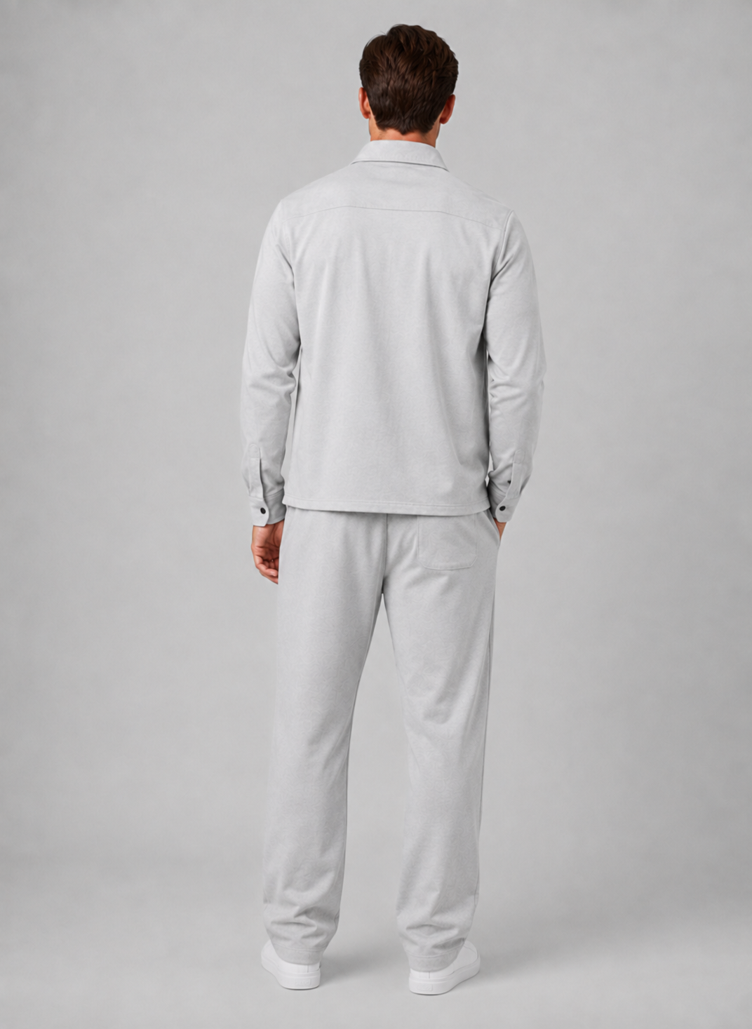 Men’s Two-Piece Overshirt & Trousers Set – Relaxed Smart Casual Co-Ord
