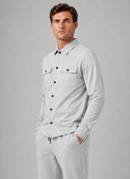 Men’s Two-Piece Overshirt & Trousers Set – Relaxed Smart Casual Co-Ord