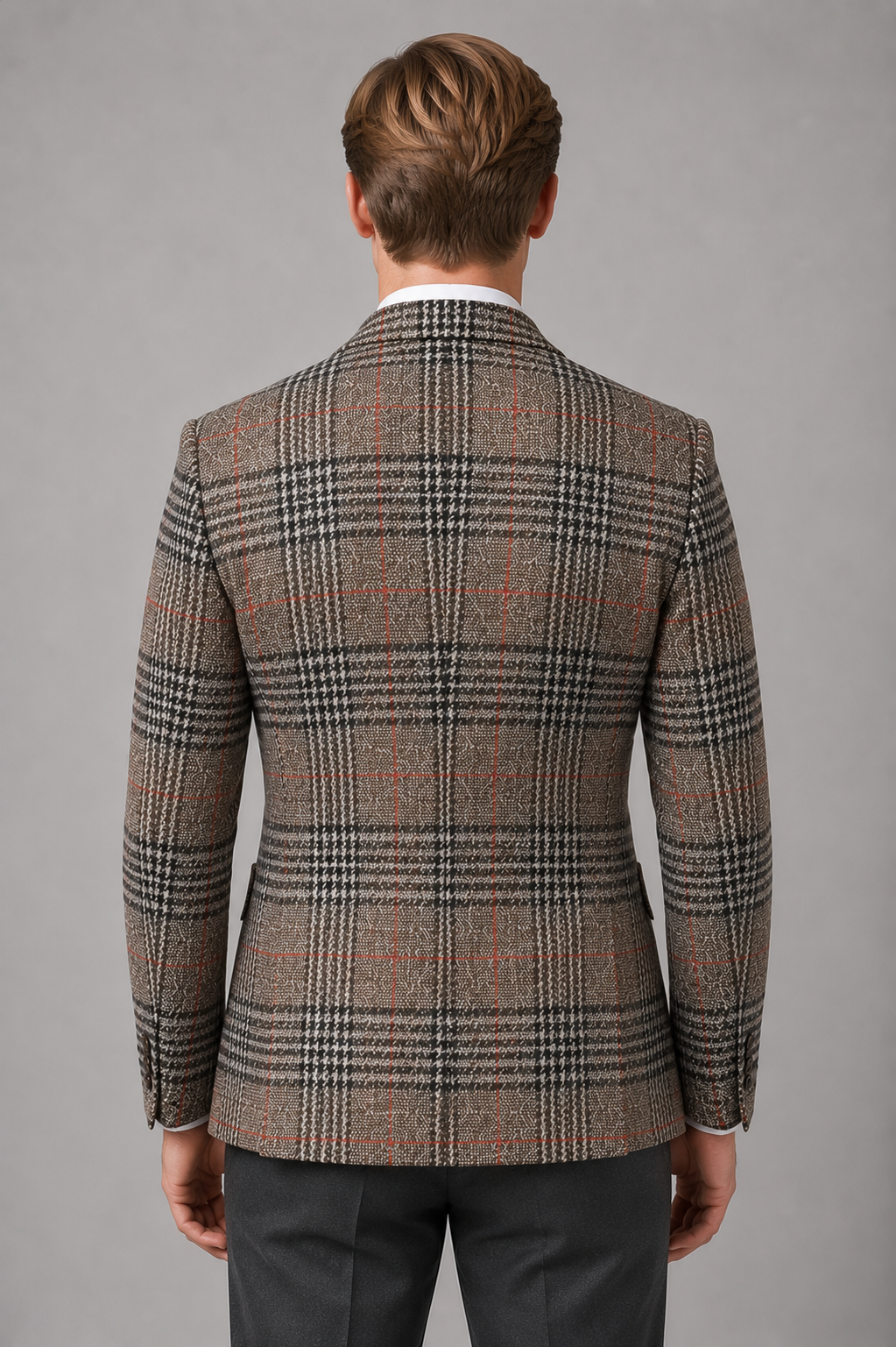 Men’s Tailored Tweed Blazer – Smart Casual Jacket