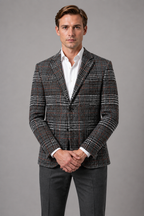 Men’s Tailored Tweed Blazer – Smart Casual Jacket