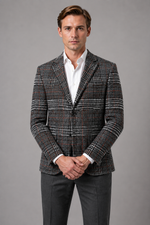 Men’s Tailored Tweed Blazer – Smart Casual Jacket