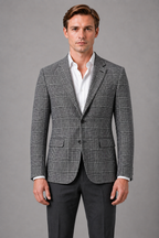 Men’s Tailored Tweed Blazer – Smart Casual Jacket