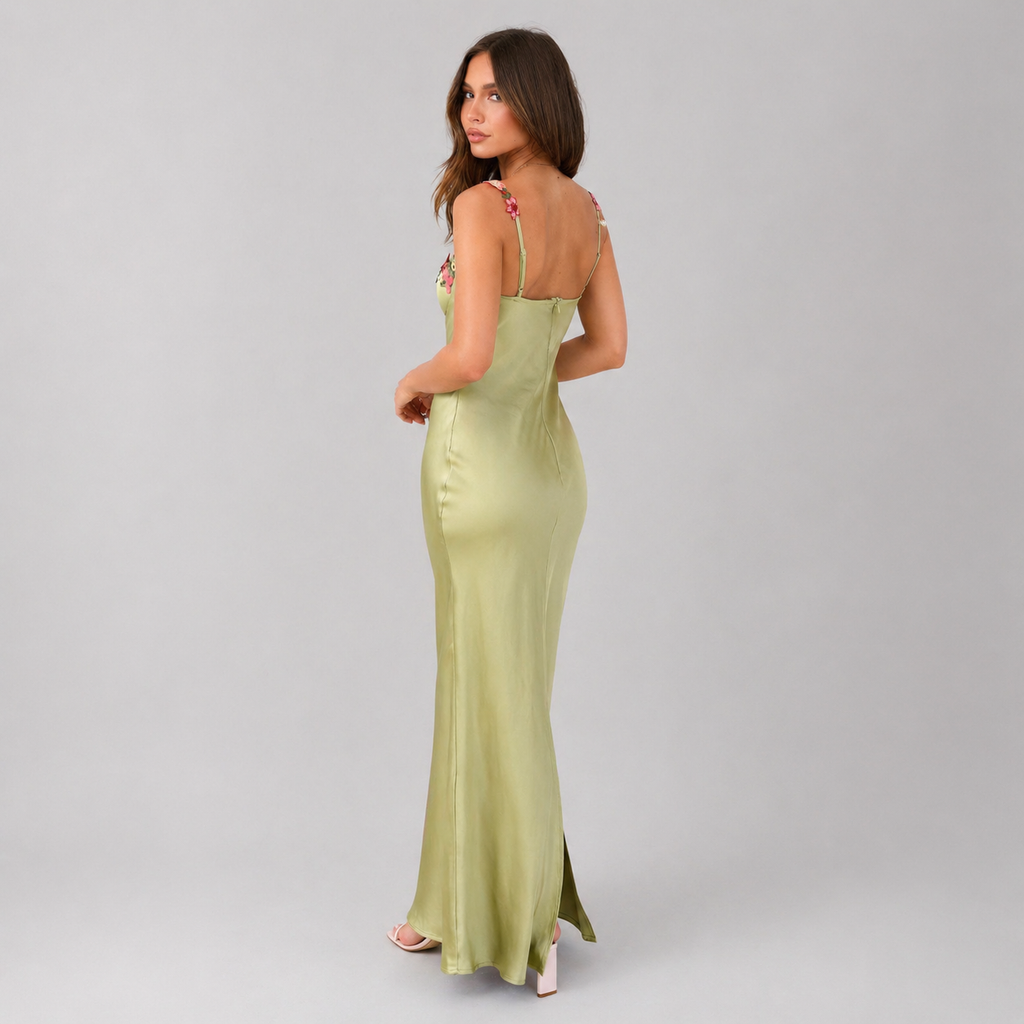 Women’s Floral Maxi Dress – Sculpted Fit