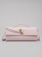 Women’s Woven Leather Look Clutch Bag – Timeless Elegant Design